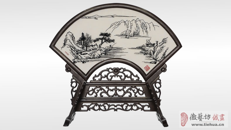 福建文化廳定制的單位特色文化藝術禮品-雙面古典臺屏鐵畫 福建文化廳定制的單位特色文化藝術禮品-雙面古典臺屏鐵畫
