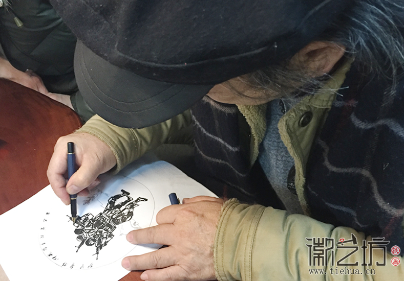 徽藝坊鐵畫私人訂制創作現場 (5)