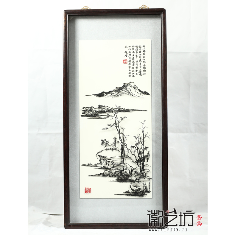李強作品《倪瓚山水》其二 李強作品《倪瓚山水》其二